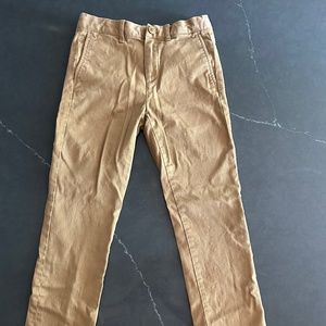 JCrew Boys Stretch Chinos in Size 7 with Adjustable Waist in Tan / Caramel color